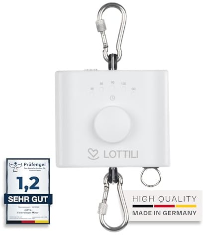 Lottili Federwiegen Motor | lautlos & selbstlernend | mit Timer & Dauermodus | fein einstellbare Schwingung | ab 3 kg | Made in Germany