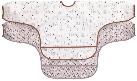 LÄSSIG Baby Langarmlätzchen Set (2 St.) zum Binden Auffangschutz/Long Sleeve Bib Tiny Farmer Goose