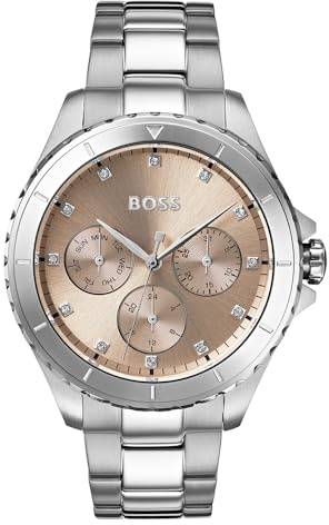 BOSS Multi Zifferblatt Quarz Uhr für Damen Kollektion Premiere mit Silbernes Edelstahlarmband - 1502444