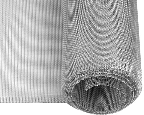 Windhager Insektenschutz Fliegengitter Aluminium-Gewebe Alu-Gitter, ideal auch für Lichtschächte, robust, widerstandsfähig, zuverlässiger Schutz, silber, 100 x 250 cm, 03621