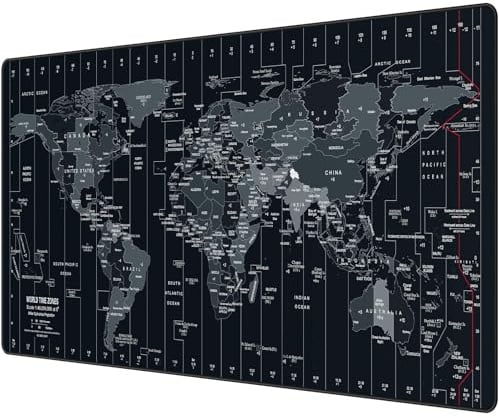 Anpollo XXL Speed Gaming Mauspad Weltkarte 900x400x3mm XXL Mousepad Tischunterlage Large Size Multifunktionales Anti Rutsch schreibtischunterlage verbessert Präzision und Geschwindigkeit