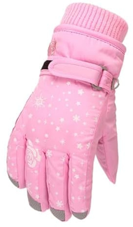 unilarinna Handschuhe Kinder Snowboard Handschuhe Schneehandschuhe wasserdichte und Winddichte Winter Fäustlinge für Mädchen und Jungen Skifahren Snowboard Reiten Laufen Radfahren Rosa 4-9 Jahre