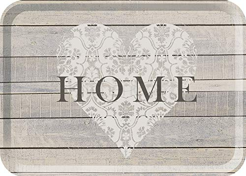 Everyday Home Creative Tops Großes Tablett, Rechteckiges Kunststofftablett für den Schoß, Grau Home and Heart Design Collection, 1 Tablett, 550g