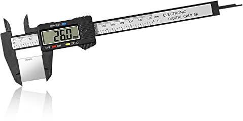 Vinabo Digitaler Messschieber, 150 mm, digitaler Messschieber, elektronisches Messwerkzeug mit großem LCD-Display, für Außen-, Innen-, Tiefen- und Schrittmessungen