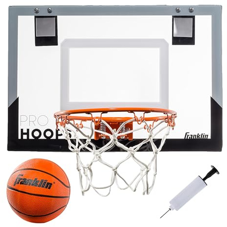 Franklin Sports Mini-Basketballkörbe – Kinder Indoor über der Tür Mini Hoop + Basketball Sets – Perfektes Spielzubehör für Schlafzimmer + Büro