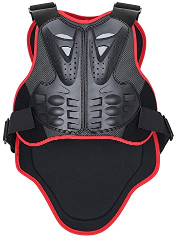 PELLOR Motorrad Westen, Motorrad Schutzausrüstung Radfahren Motorrad Weste Skifahren Reiten Skateboarding Brust Rücken Beschützer für Outdoor Sportarten, Sportwettkämpfe