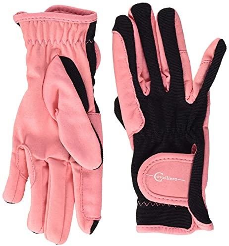 Covalliero Kinder Kinderreithandschuh Lilli Black/pink, Größe L Reithandschuh,