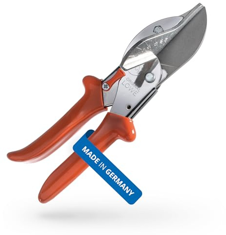 Original LÖWE Gehrungsschere 3.104 mit 45 Grad Anschlägen für professionellen Einsatz in Industrie und Handwerk - Amboss Winkelschneider für präzisen Schnitt an Kunststoff Gummi Holz PVC Leder, Metall