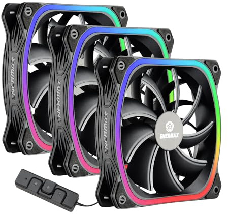 Enermax SQUA 12cm 3er (UCSQARGB12P-BP3), Schwarz