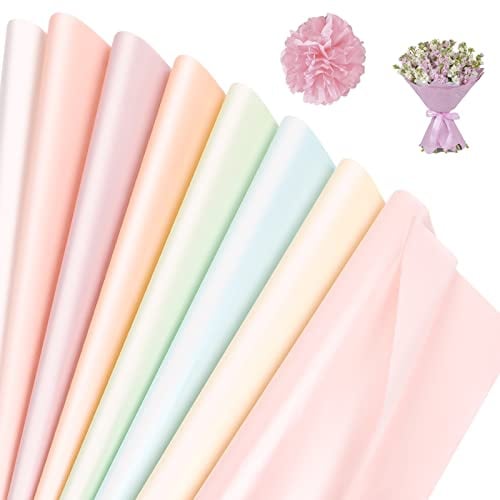 Metallic Seidenpapier, 120 Blatt 30x20cm Geschenkpapier Verpackungsmaterial | Bunt Verpackungspapier, Bastelpapier zum Erstellen von Pompons, Blumen,Tischdekoration,Füllmaterial Geschenktüte, Tissu Paper