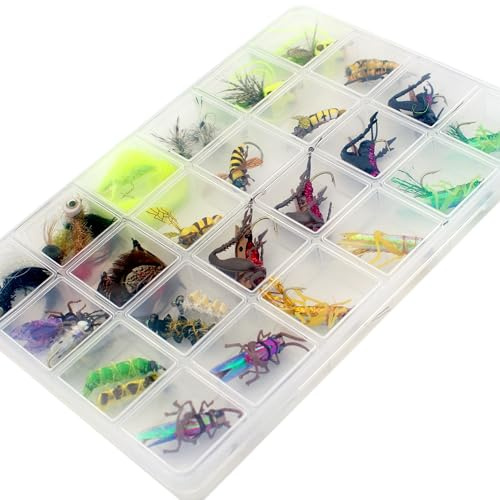 Fly Fishing Flies kit with Fly Box/Nymphs/Dry Fly,Wet Fly/Streamers/Realistic Flies