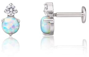 limerencia 18G Titan Tragus Piercing, 2 Stück Medizinische Lippenpiercing Labret Stecker Hypoallergen Helix Piercing ohr für Bauchnabel Zunge Augenbraue Lippe Septum Nase Ohr Piercing