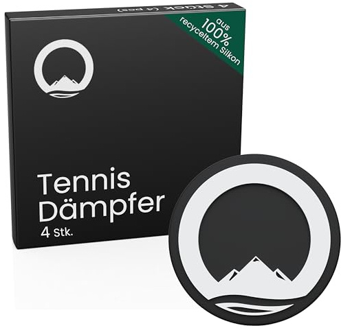 Otaro Tennis Dämpfer Tennisschläger | 100% Recycelt | Set 4 Stück | Vibrationsdämpfer aus recyceltem Silikon | Plastikfreie Verpackung | Fester Halt & optimale Dämpfung | Tennis Zubehör
