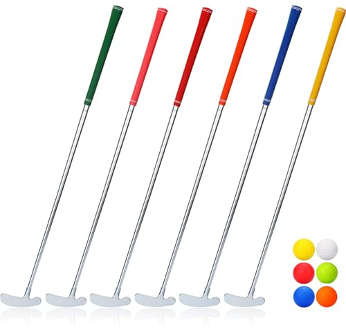 Liliful Golf-Putter für Damen und Herren, Zwei-Wege-Mini-Golf-Putter mit 6 Golfbällen, Kinder-Putter für Rechts- und Linkshänder, Abnehmbarer Golfgriff für Kinder von 9–12 Jahren, Erwachsene (88,9