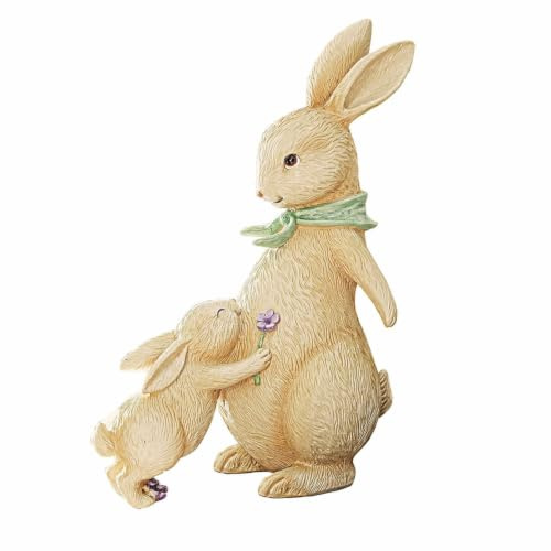 Loberon Deko-Hasen Susans, beige | Ostern, Frühling, Einfach zuckersüß, Fein handbemaltes Polyresin, Sehr freundlich & detailreich gestaltet