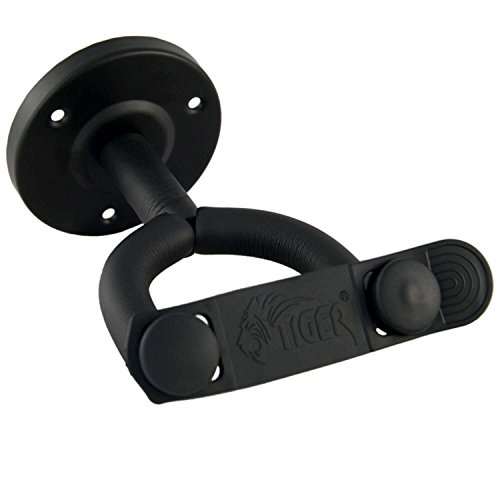 TIGER Gitarren Wall Mount. Sichere Gitarren - Wandhalterung mit Haken und Bügel inklusive