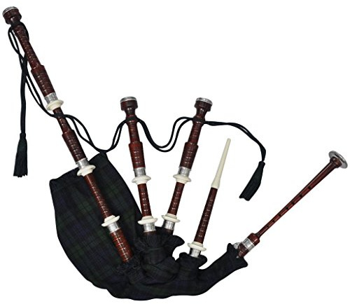 Festnight Schottischer Dudelsack Highland Bagpipe Black Watch Tartan Grün