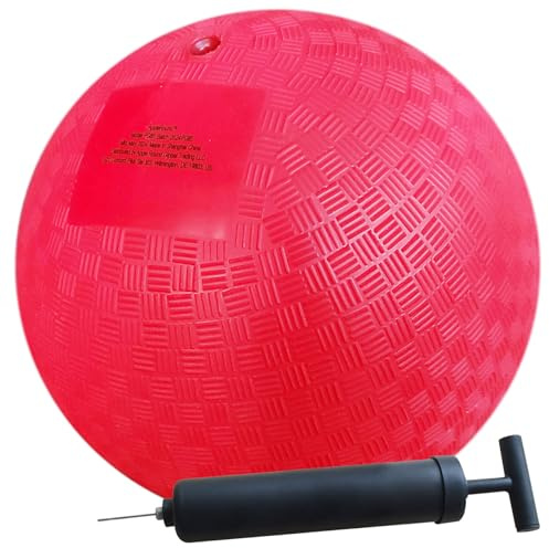 AppleRound Spielplatzball (21,6 cm oder 25,4 cm) – 1 Ball + Luftpumpe – Sportball in offizieller Größe für Dodgeball, Kickball, Handball – robuster Ball für Schule, Fitnessstudio, Camp