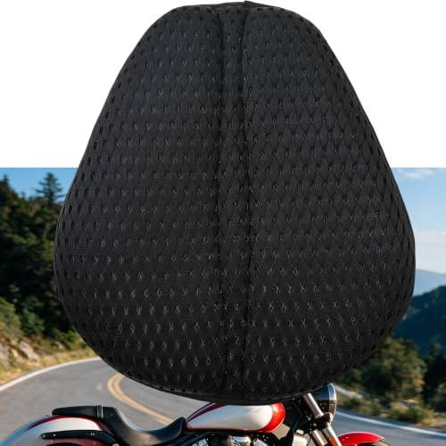 AEROiVi Motorrad Sitzkissen Pad mit 3D Air Mesh Atmungsaktiv Waschbar Stoßdämpfung Stop Hot Seat