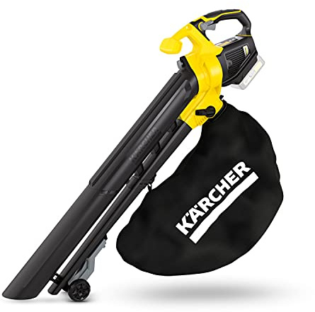 Kärcher 18 V Akku-Laubbläser und Laubsauger BLV 18-200 Battery, mit Mulchfunktion, Luftgeschwindigkeit:200 km/h, Fangsackvolumen: 45 l, Gewicht: 3,5 kg, verwendbar dem, ohne Akku