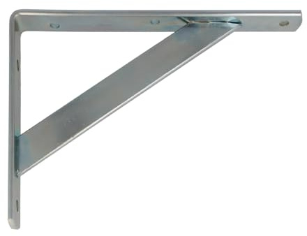 Amig - Regalwinkel Edelstahl - Metallwinkel für Regale - Regalhalterung - Farbe Verzinkt - Maße 300 x 225 mm - Empfohlenes max. Gewicht 250 kg
