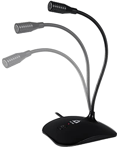 KLIM Talk USB Standmikrofon für PC und Mac Professionelles Studiomikrofon | Patentierter Audiofilter sorgt für klaren Klang ganz ohne Softwareinstallation, Schwarz