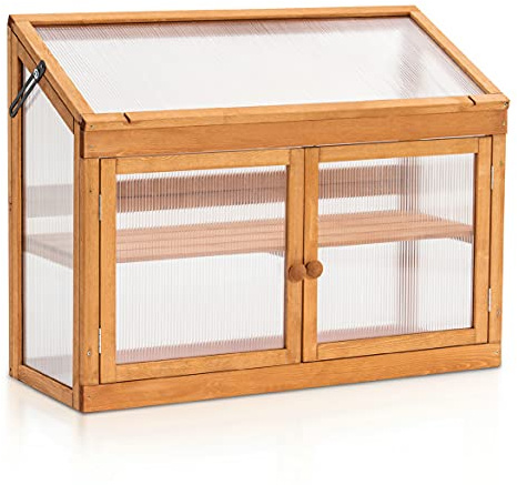 M MCombo 2 Etage höhenverstellbares Anlehngewächshaus Treibhaus Pflanzenhaus Aufzuchtschrank 0160, aus Holz und Polycarbonat