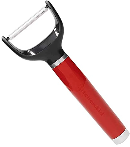 KitchenAid Y-Schäler, Edelstahlschäler mit beweglicher Klinge für Früchte und Gemüse – Empire Rot