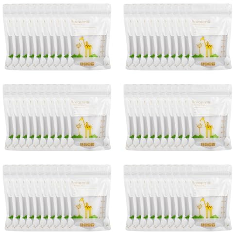 Kaisibum 120 Stück Muttermilchbeutel, 150ml Muttermilch Aufbewahrung Bag Frischhaltebeutel mit Doppelreißverschluss für Muttermilch