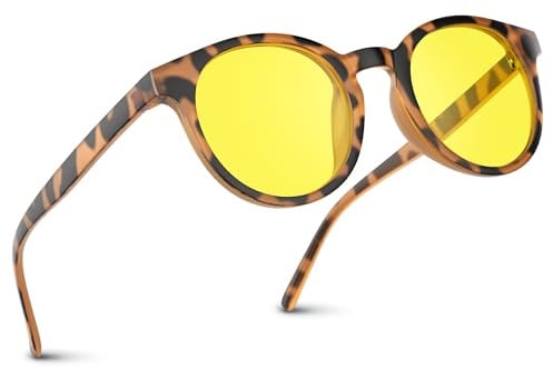 gesruny Nachtfahrbrille Damen Nachtsichtbrille für autofahrer nachtbrille autofahren Gelbe Blendfrei Night Vision Brille