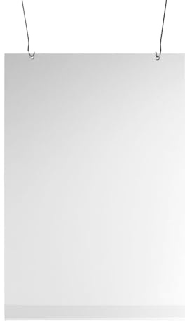 Sparpack - Sparset - 5 x Plakattasche DIN A1 Hochformat entspiegelt mit 2 Metallösen inkl. 10 Haken zum Aufhängen - Hochformat DIN A1 - Hart-PVC Plakattaschen