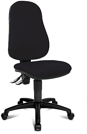 Topstar Point 60, Bürostuhl, Schreibtischstuhl, Stoff, Drehbar, schwarz, 44D x 45W x 113H cm