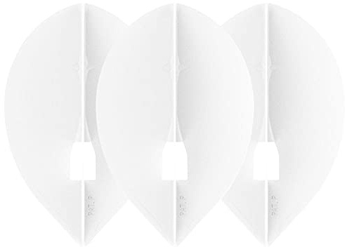 PerfectDarts Dart-Flights, L-Stil, Champagnerfarben, Tropfenweiß, 1 Set