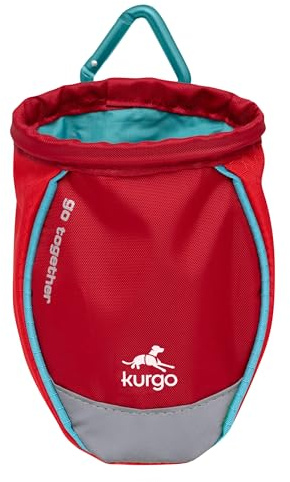 PetSafe Kurgo Go Stuff It Leckerlitasche, Chilirot | Gassi Tasche, Reflektierend, Karabinerhaken, Einfacher Zugang