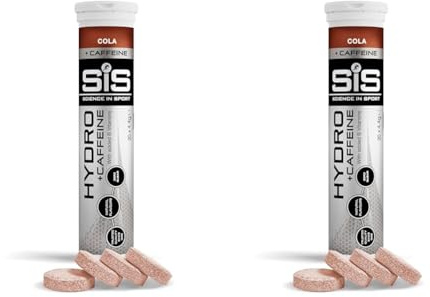 SiS Science in Sport GO Hydro Elektrolyt Tabletten + Koffein, glutenfrei, ohne Zucker, Elektrolyt Pulver Alternative, Cola-Geschmack plus Elektrolyte, 20 Tabletten (Packung mit 2)