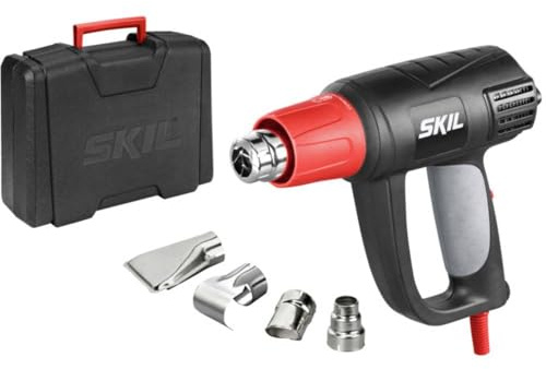 Skil Heißluftpistole 8004 AA (2.000W, LCD Temperatureinstellung, 4 tlg. Zubehörset, mit Koffer)