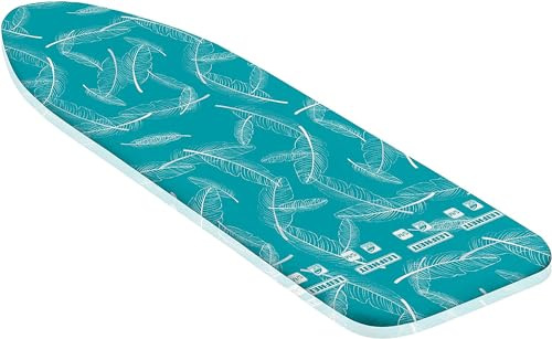 Leifheit Thermo Reflect Bügeltischschoner M, Türkis | Dampf- und Wärmereflexion für beidseitige Bügelwirkung, 3 mm Molton-Polsterung, Easy Fit Velcro, OEKO-TEX zertifiziert