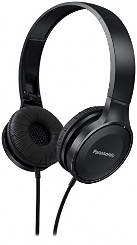Panasonic RP-HF100ME-K On Ear Kopfhörer - Headset, 10-23.000 Hz, 30 mm Wandler, kompakt zusammenfaltbar, schwarz