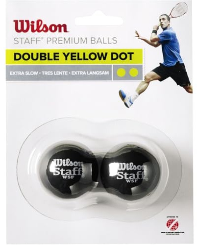 Wilson Staff Squash 2 Ball DBL YE DOT