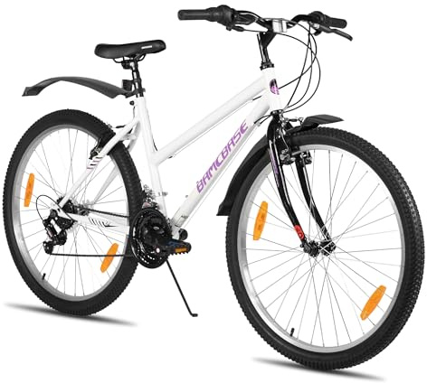 HILAND 24 26 Zoll Mountainbike für Mädchen & Frauen, 18-Gang MTB, Herren und Damen Fahrrad mit V-Bremsen, Robuster Stahlrahmen Mountainbike für Jugendliche und Erwachsene