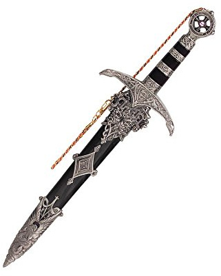 Budoten Dolch Robin Hood mit Scheide, Legierter Stahl, 48 cm, Rostfreiem, Mittelalterlich, Wiederverwendbar, KNIFE, Messer