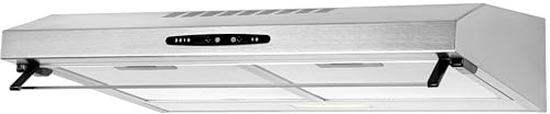 Bomann® Dunstabzugshaube 60cm Unterbau | Umluft und Abluft | inkl. Filter und Befestigungsmaterial | Energieklasse C | LED-Beleuchtung | Abzugshaube 205 m³/h Dunstabzug | 3 Stufen | DU 623.3 inox