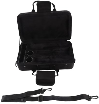 LiebeWH Klarinetten Tasche Schwarz Schaum Gepolstertes Verdicktes Oxford-Tuch Sotrage Bag Orchester Klarinetten Etui mit Innenraum Noten Fach und Zubehör Fächer für Klarinette