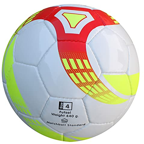 Lisaro Futsal Trainingsball - Größe 4-440g, Stark reduziertes Sprungverhalten, Gute Spieleigenschaften Strapazierfähig, Top Spielball.