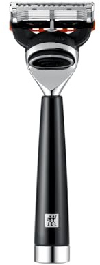 ZWILLING Rasierer (Edelharz Griff, Nassrasur, Gilette Fusion Klingen, ergonomisches Design, inklusive Klinge), Schwarz