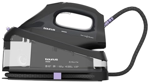 Taurus Bügelstation | Amazing SSD3000 | 7 bar Druck | 3000W Leistung | leise | betriebsbereit in 30 Sekunden | elektronischer Dampfstoß | 400g/min | 1,5L Tank | Keramiksohle