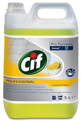 Cif Professional Allzweckreiniger Zitrus 5L – Flüssiger Universalreiniger & Bodenreiniger, stark gegen Fett & Schmutz, Bad- & Generalreiniger mit frischem Zitrusduft