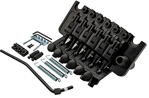 Musiclily Basic 52,5mm Gitarre Double Locking Tremolo Bridge Steg Schwarz | für FR Style E-Gitarre