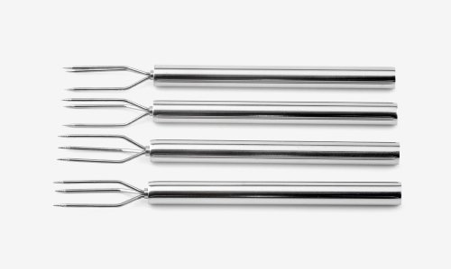 Weis Pellkartoffelgabel Set 4 Stück aus Edelstahl in der Farbe Silber, Maße: 13,4cm x 0,9cm x 0,9cm, 15184
