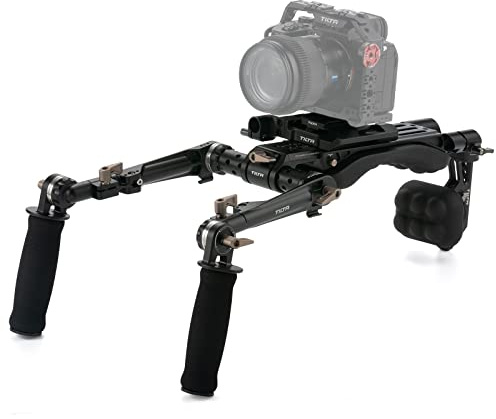 Tilta Camera Shoulder Rig Leichtes Schulter-Rig für DSLRs Videofilmherstellungs System-Kit, mit ARCA Manfrotto Dual Baseplate Schnellwechselplatte Verstellbare Rosette Handgriff TA-LSR-B